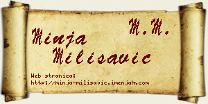 Minja Milisavić vizit kartica